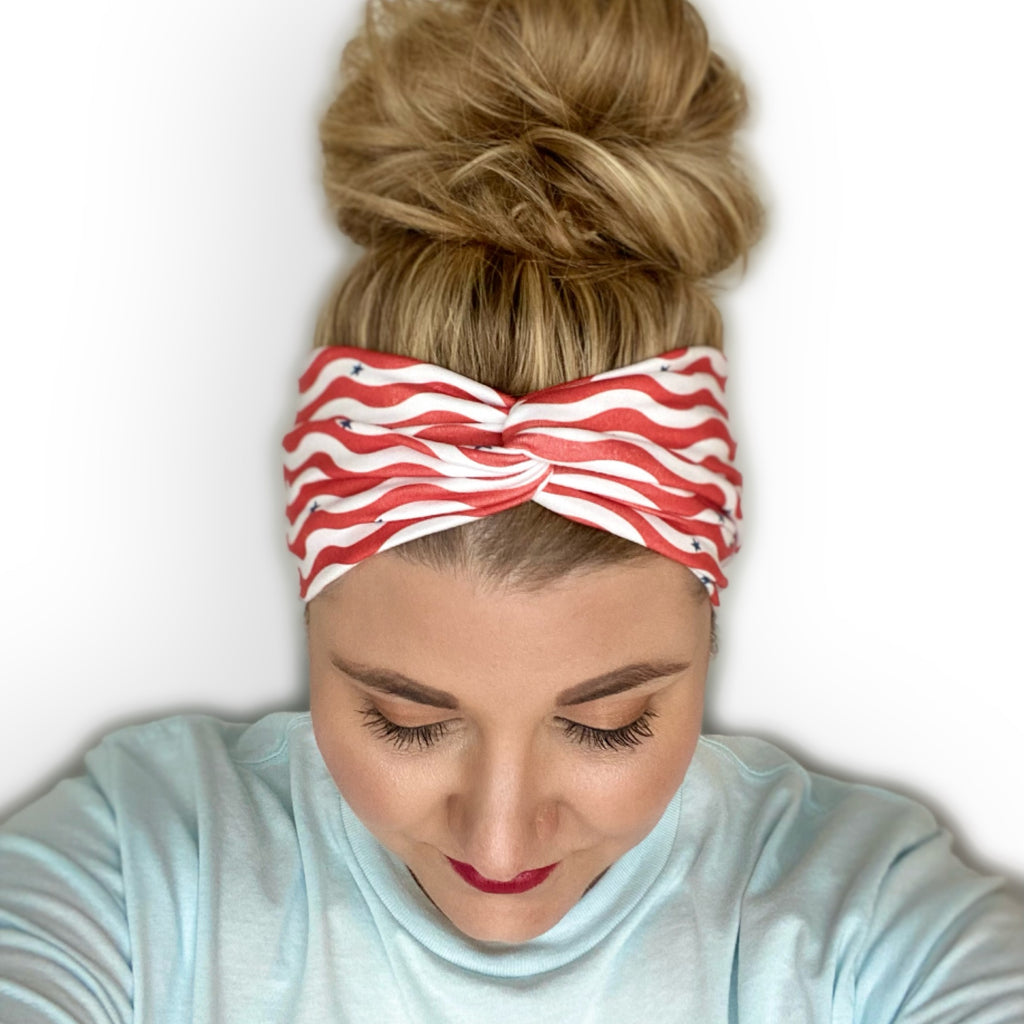Wavy Stripes Twist Turban Headband