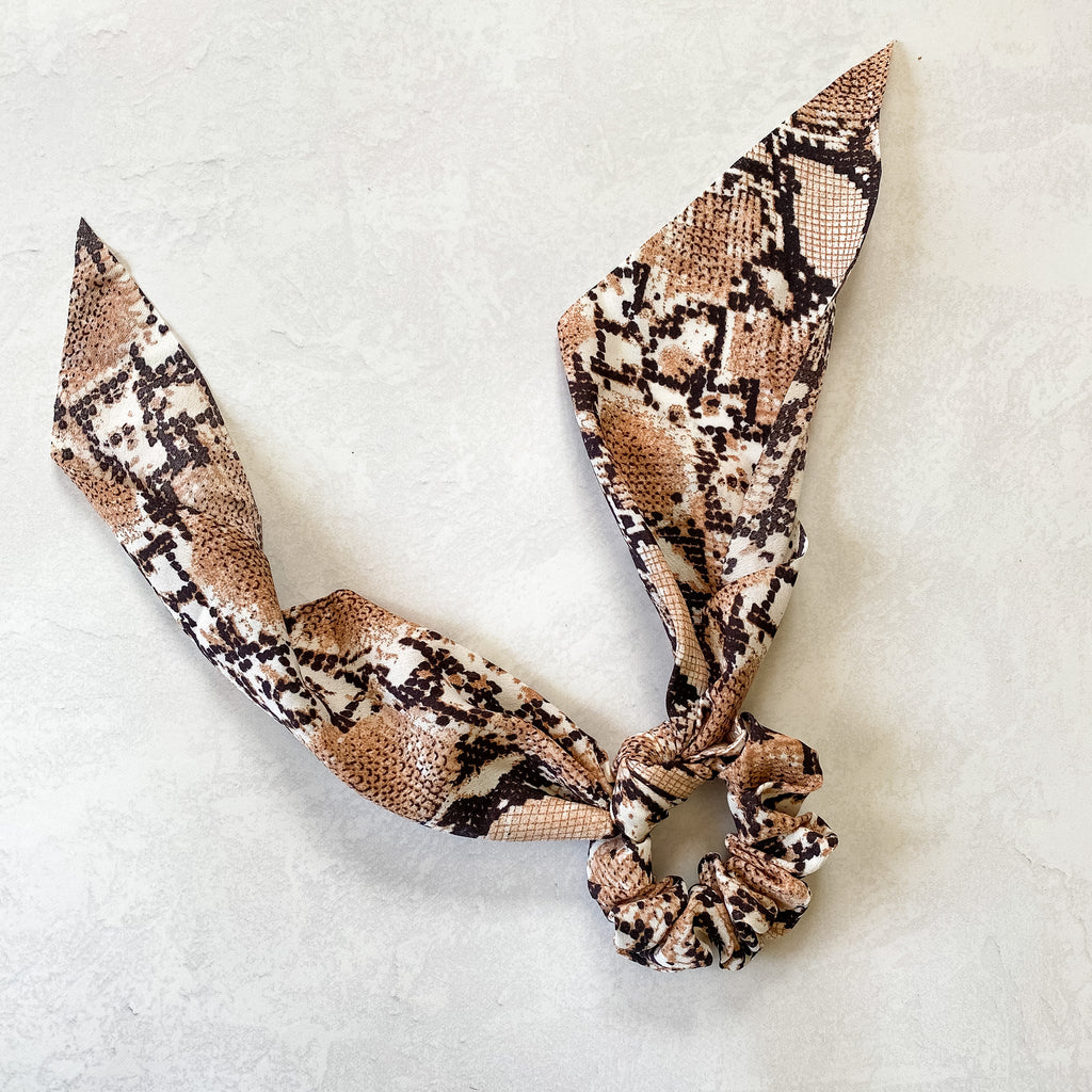 Snake Print Scarf Scrunchie Novel Design By Deidre