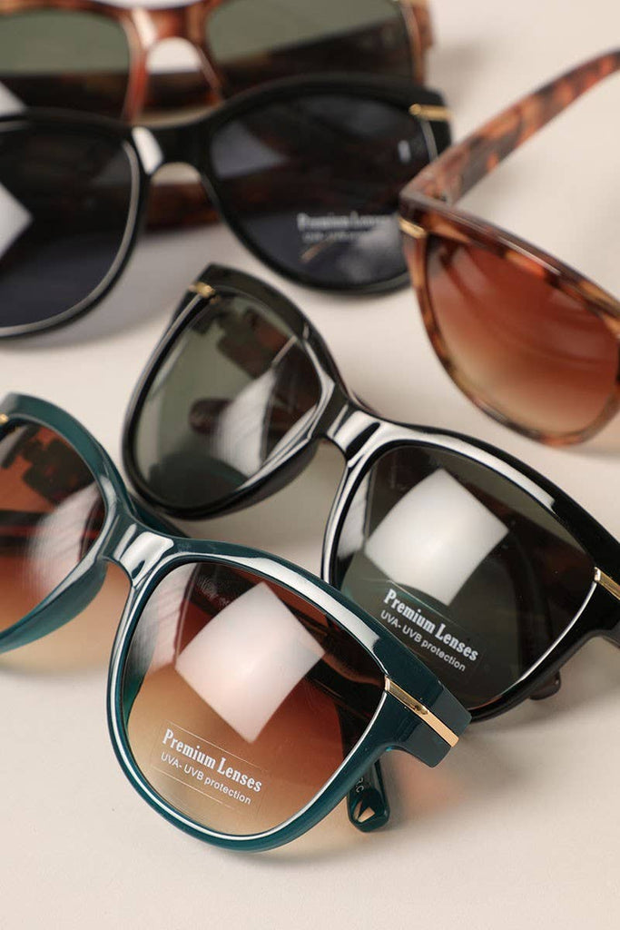 BLACK Tortoise Square Sunglasses