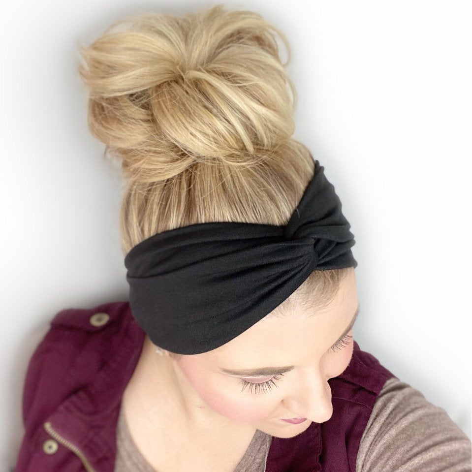 Black Fabric Headband for Women