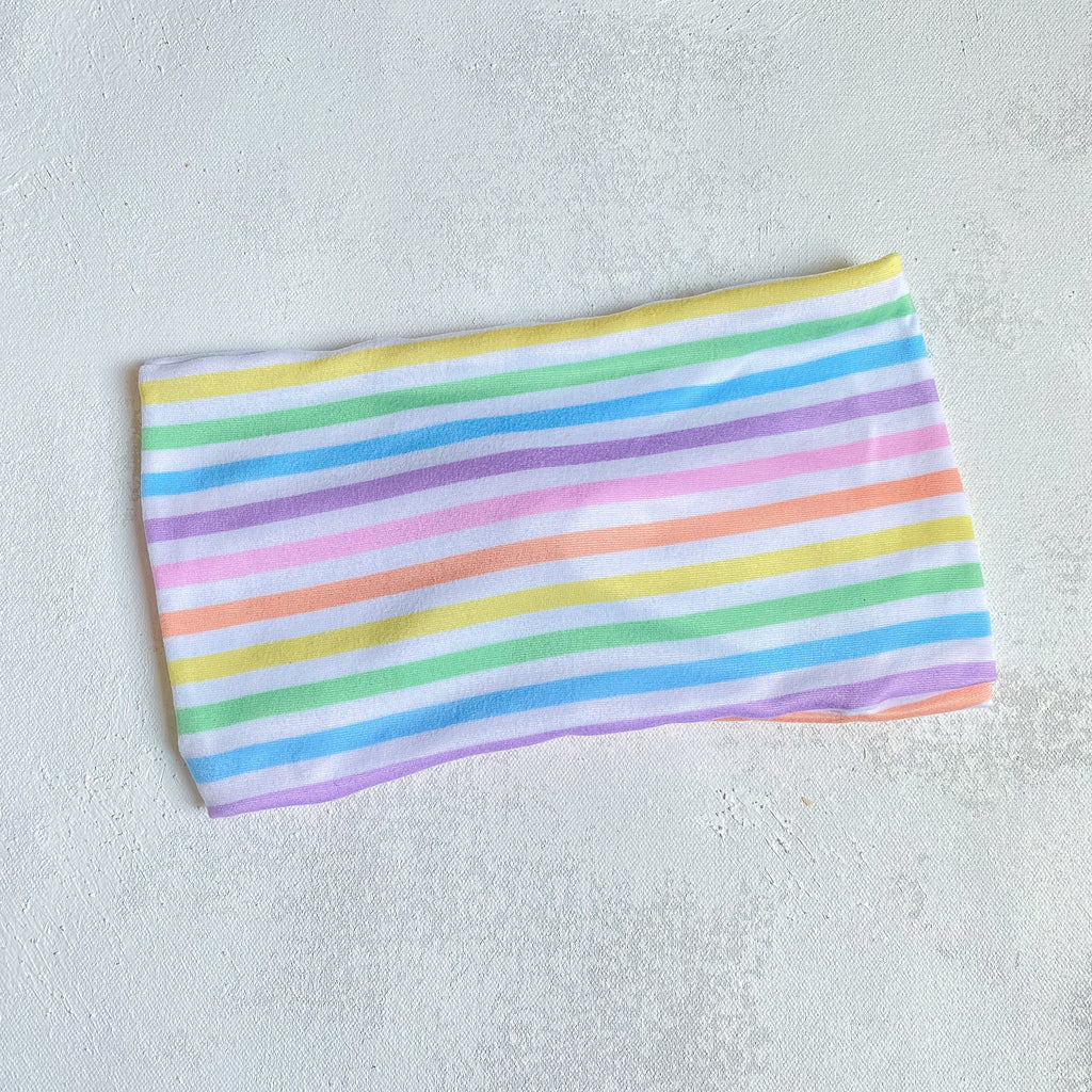 Pastel Rainbow WIDE Headband