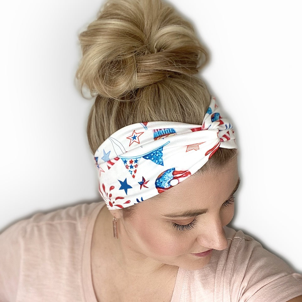Patriotic Fabric Headband for women