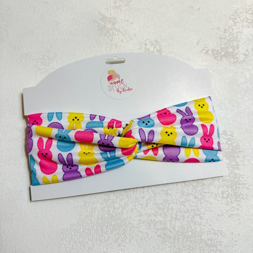 Marshmallow Bunnies Twist Turban Headband