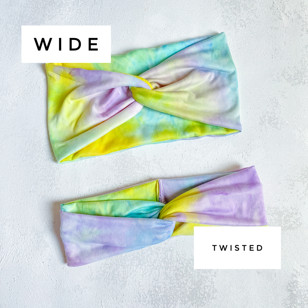 Spring Pastel Tie Dye WIDE Headband