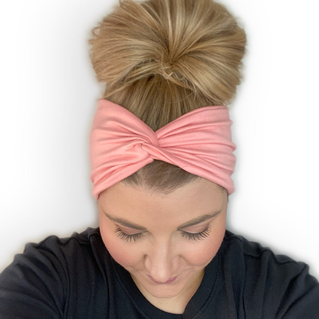 Peachy Pink WIDE Headband